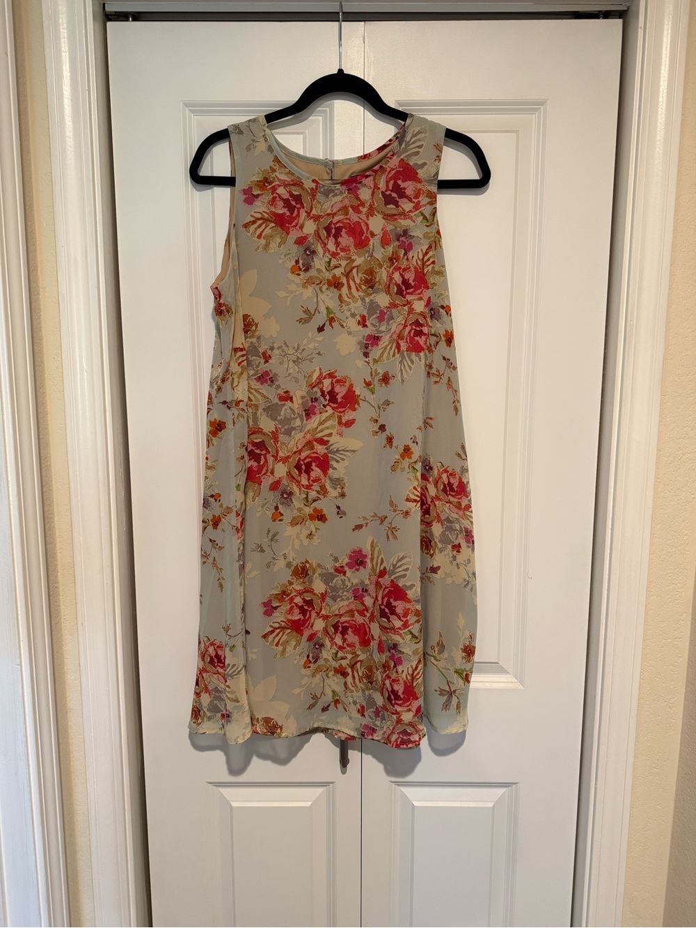 Scarlett Floral Midi Dress in Sage and Rose